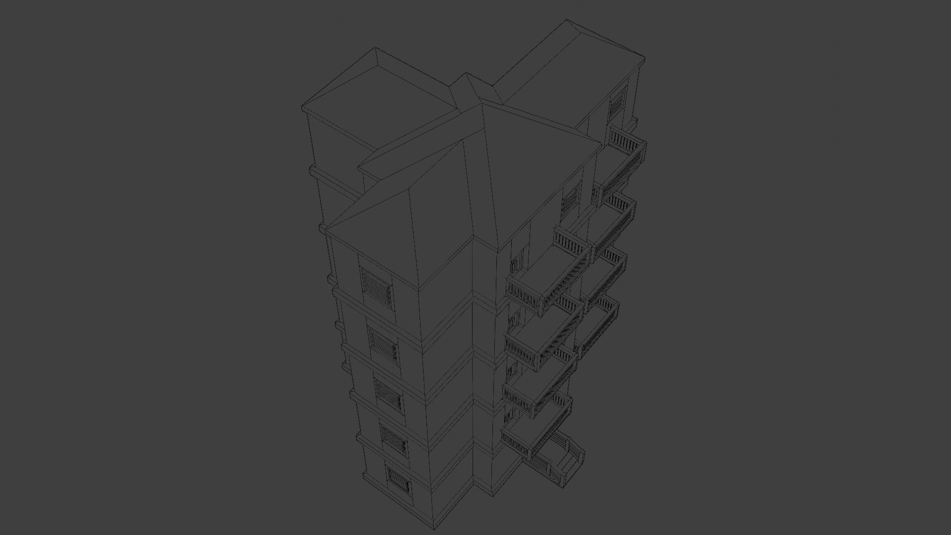 House Model 77 Low-poly 3D model_5