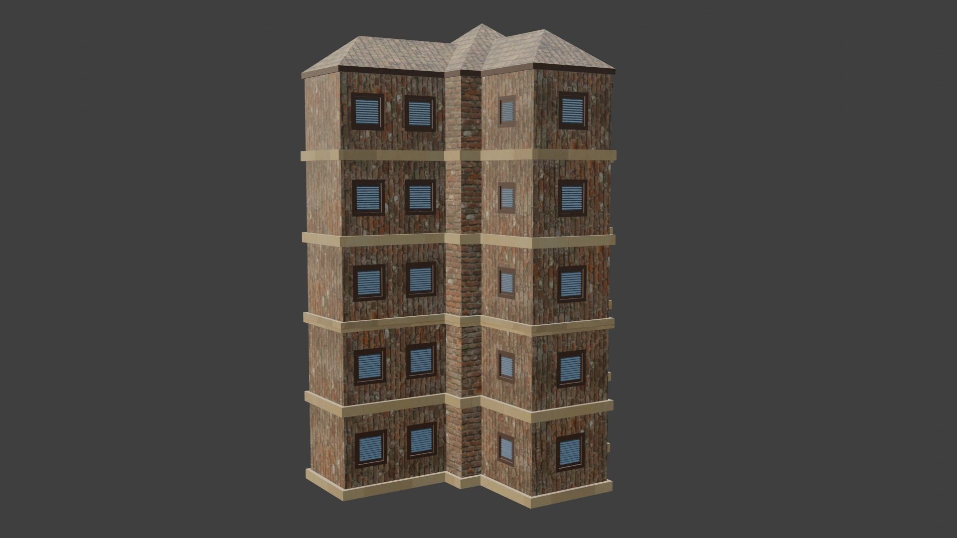 House Model 77 Low-poly 3D model_2