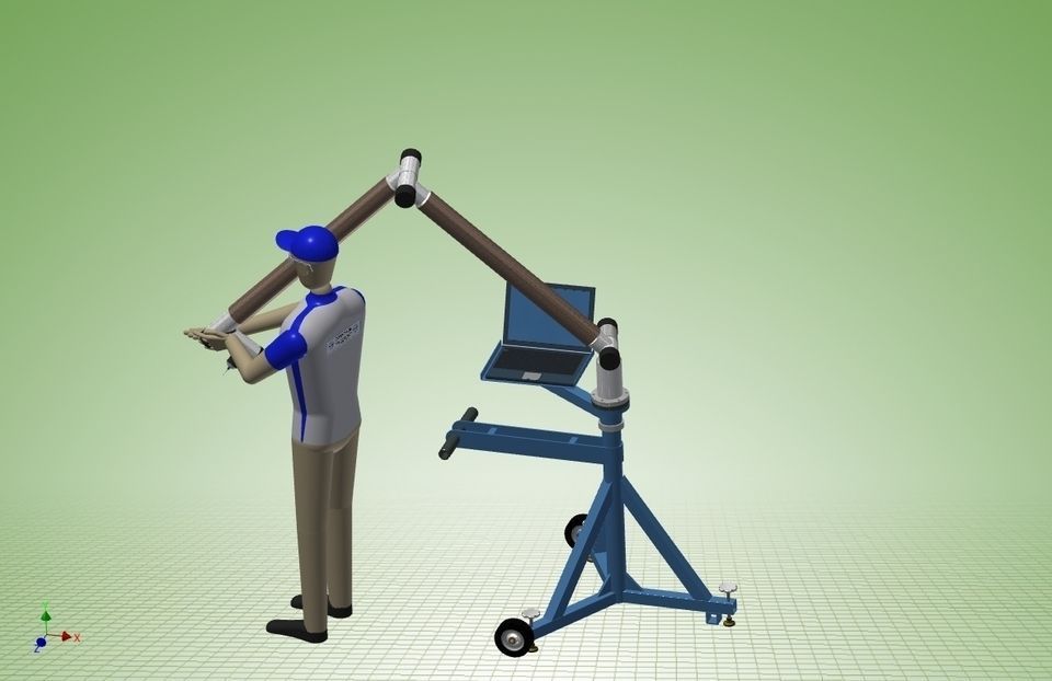 FaroArm CMM Mobile Stand free 3D model CGTrader