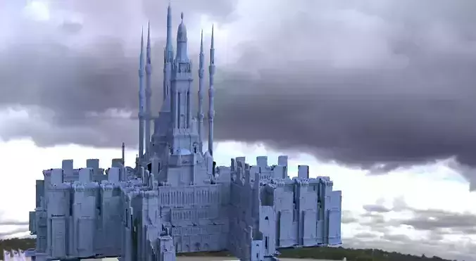 Fantasy Cathedral City hub 3D model