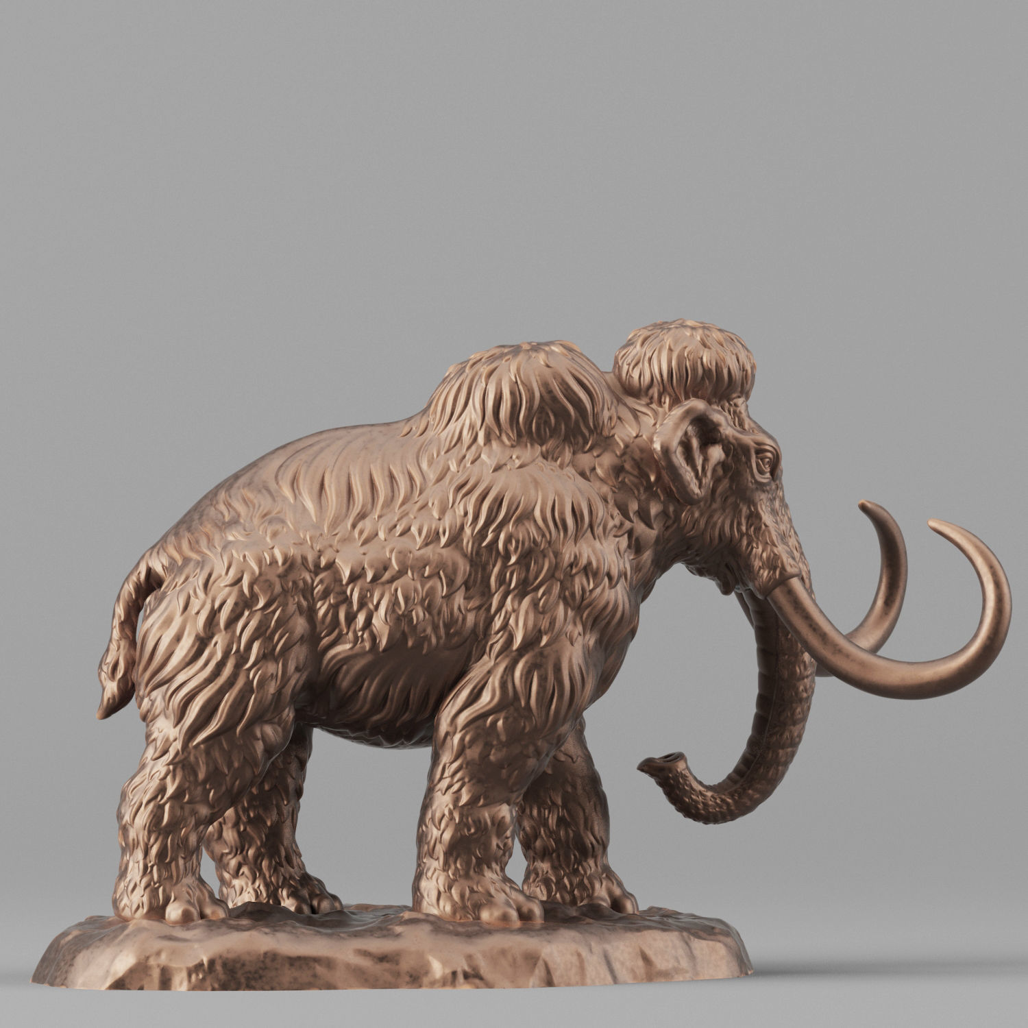 Mammoth woolly 3D print model_2