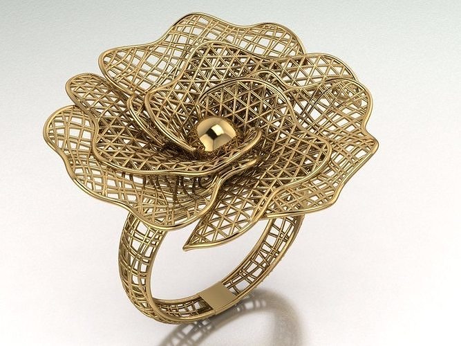 Turkish ring -flower 3D print model