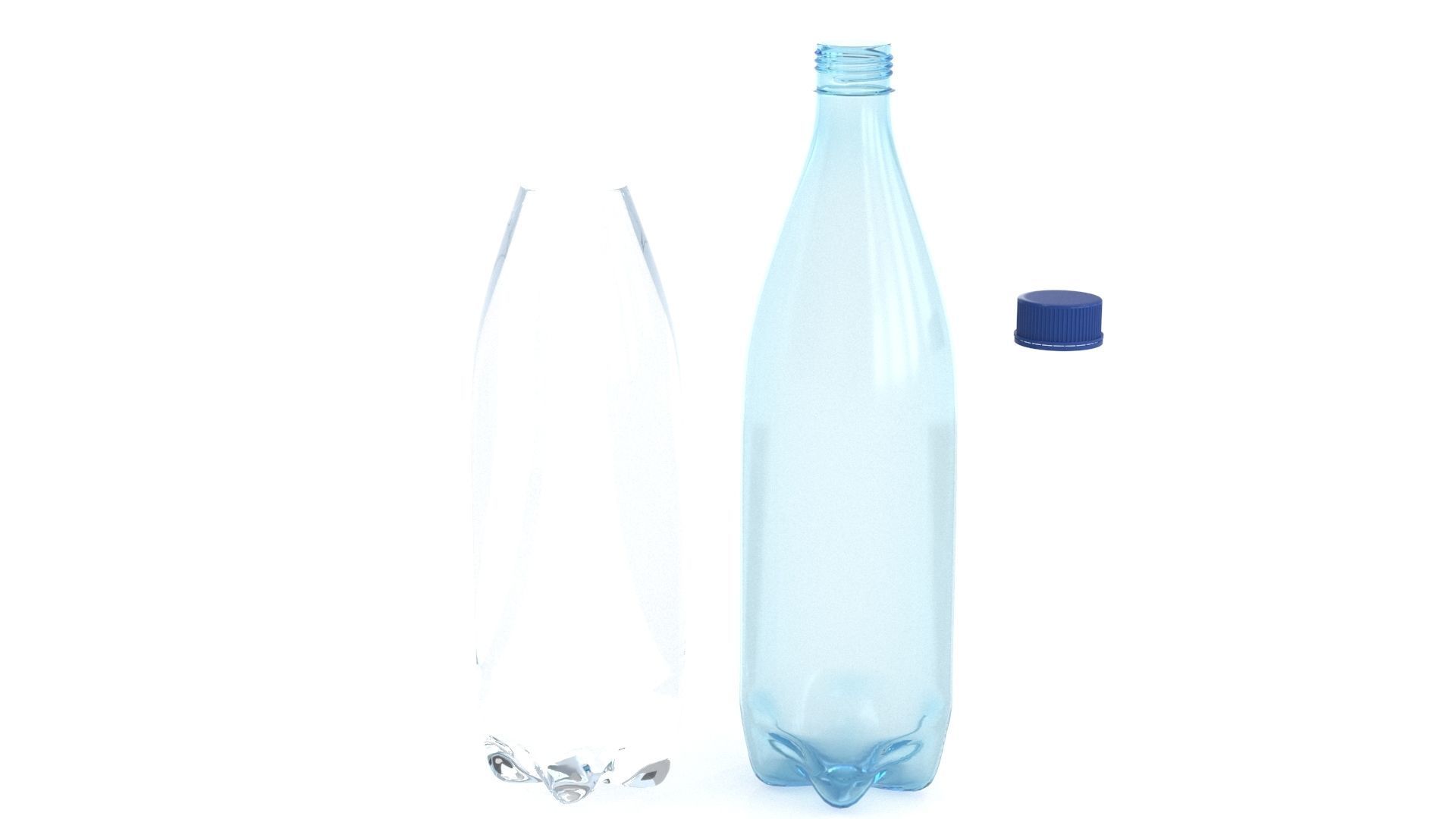 Set plastic 12 water bottle 3D Model 3D model_9