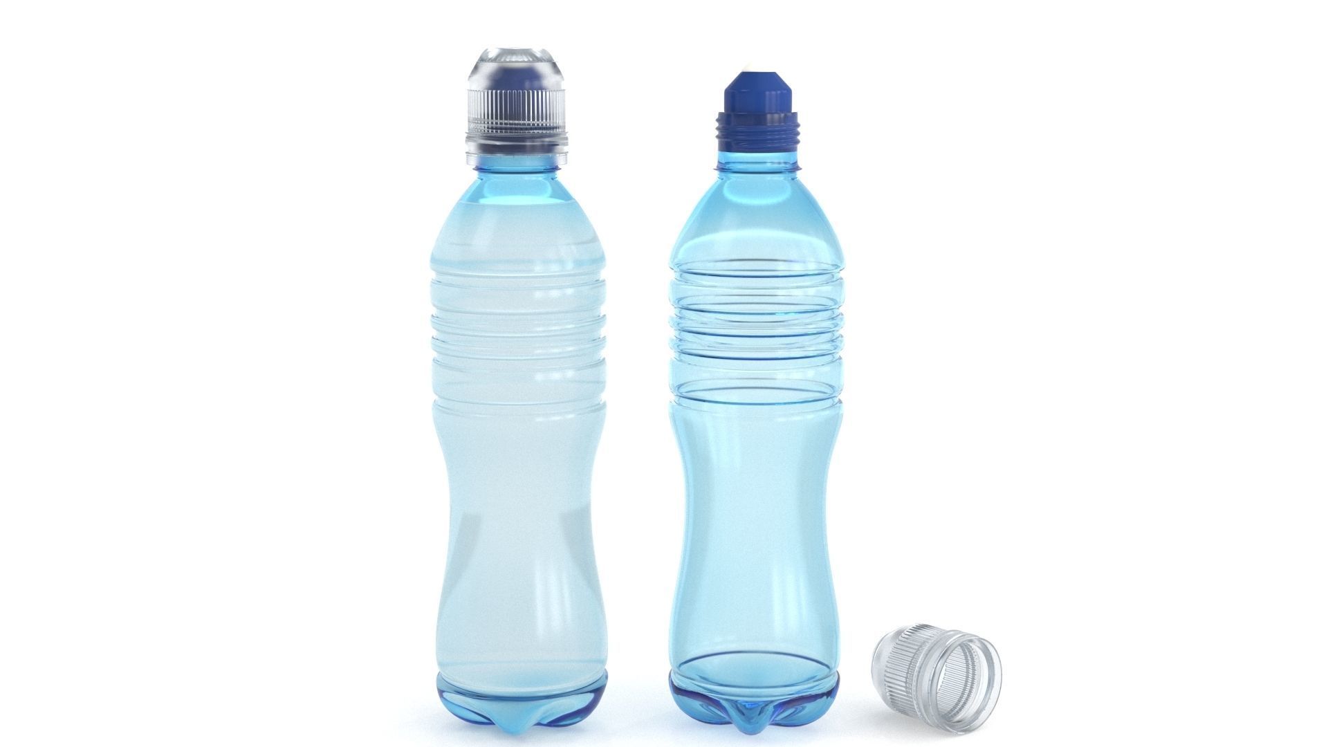 Set plastic 12 water bottle 3D Model 3D model_19