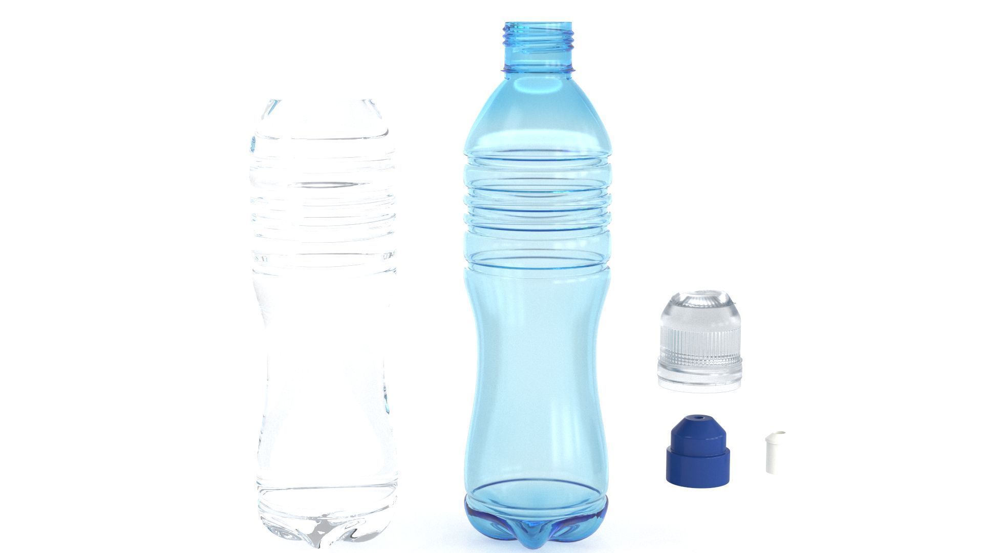 Set plastic 12 water bottle 3D Model 3D model_20