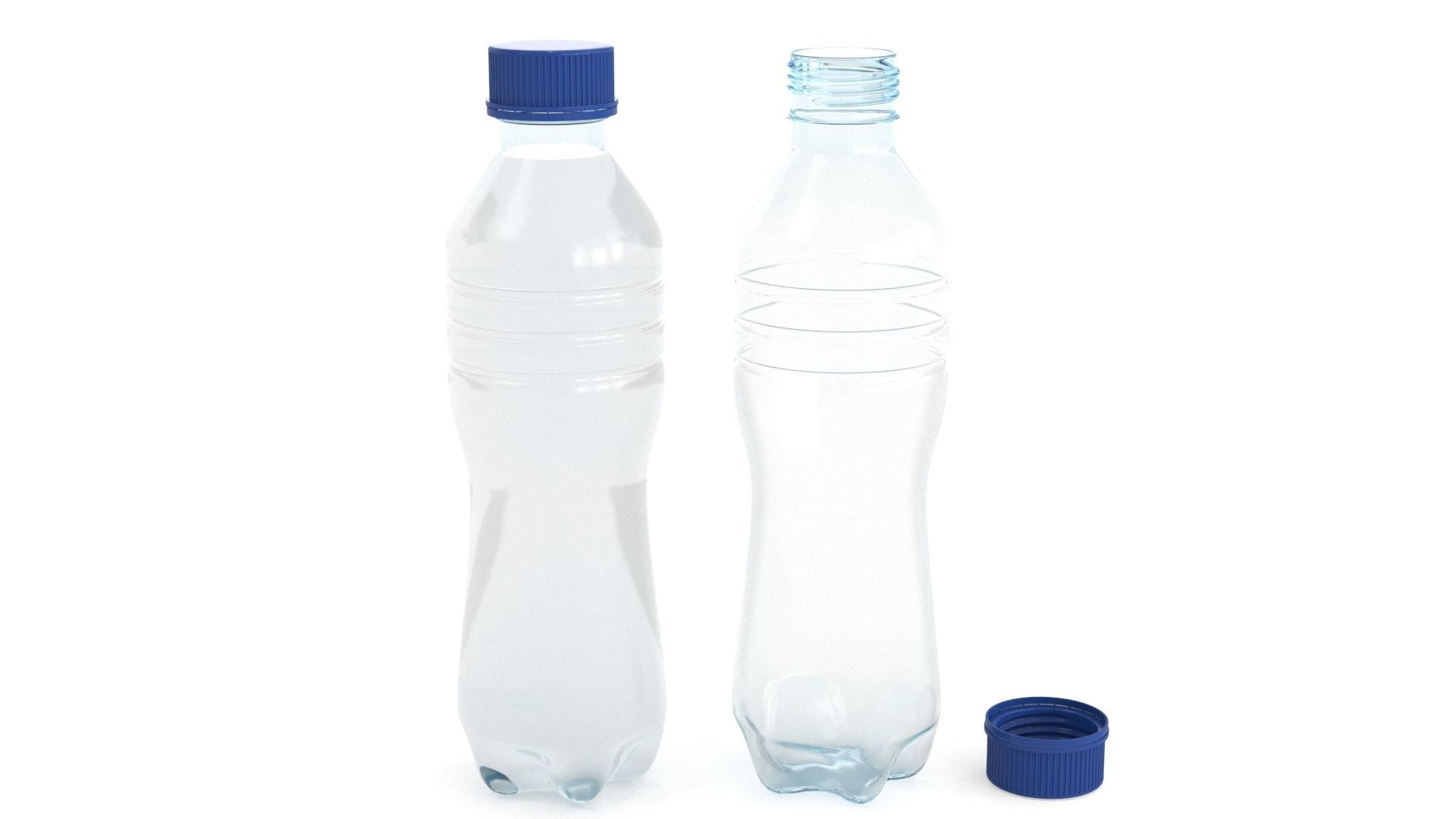 Set plastic 12 water bottle 3D Model 3D model_3