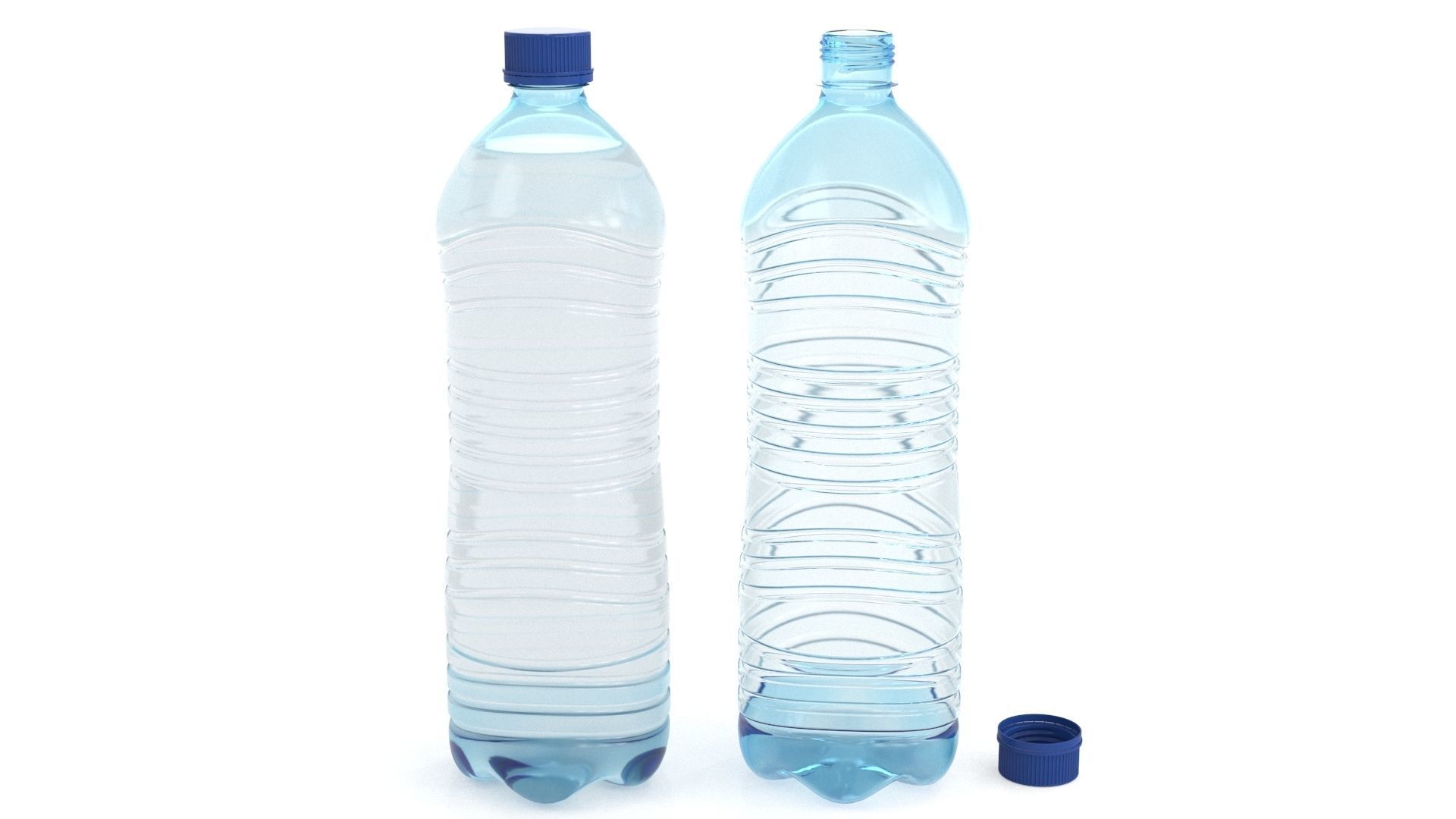 Set plastic 12 water bottle 3D Model 3D model_28