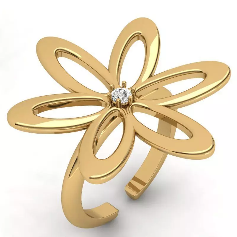 3d-model flower ring 3D print model_0