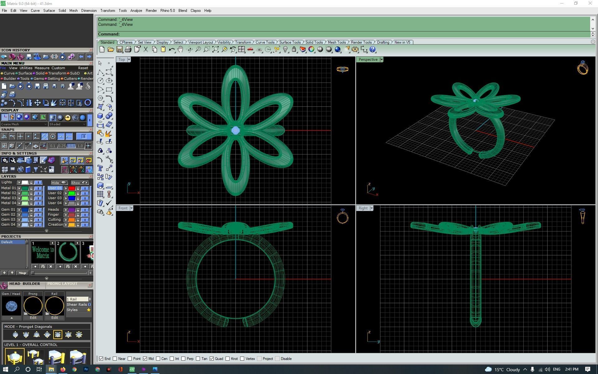 3d-model flower ring 3D print model_16