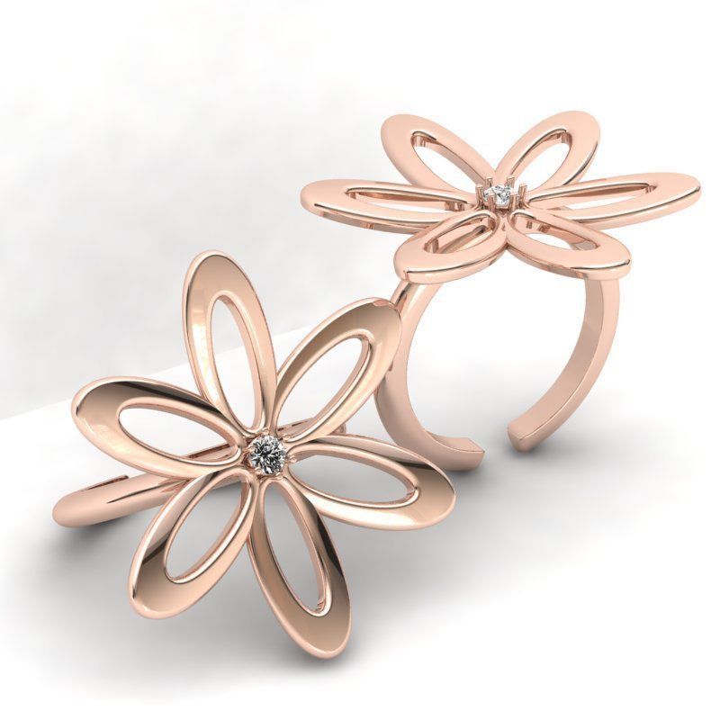 3d-model flower ring 3D print model_1