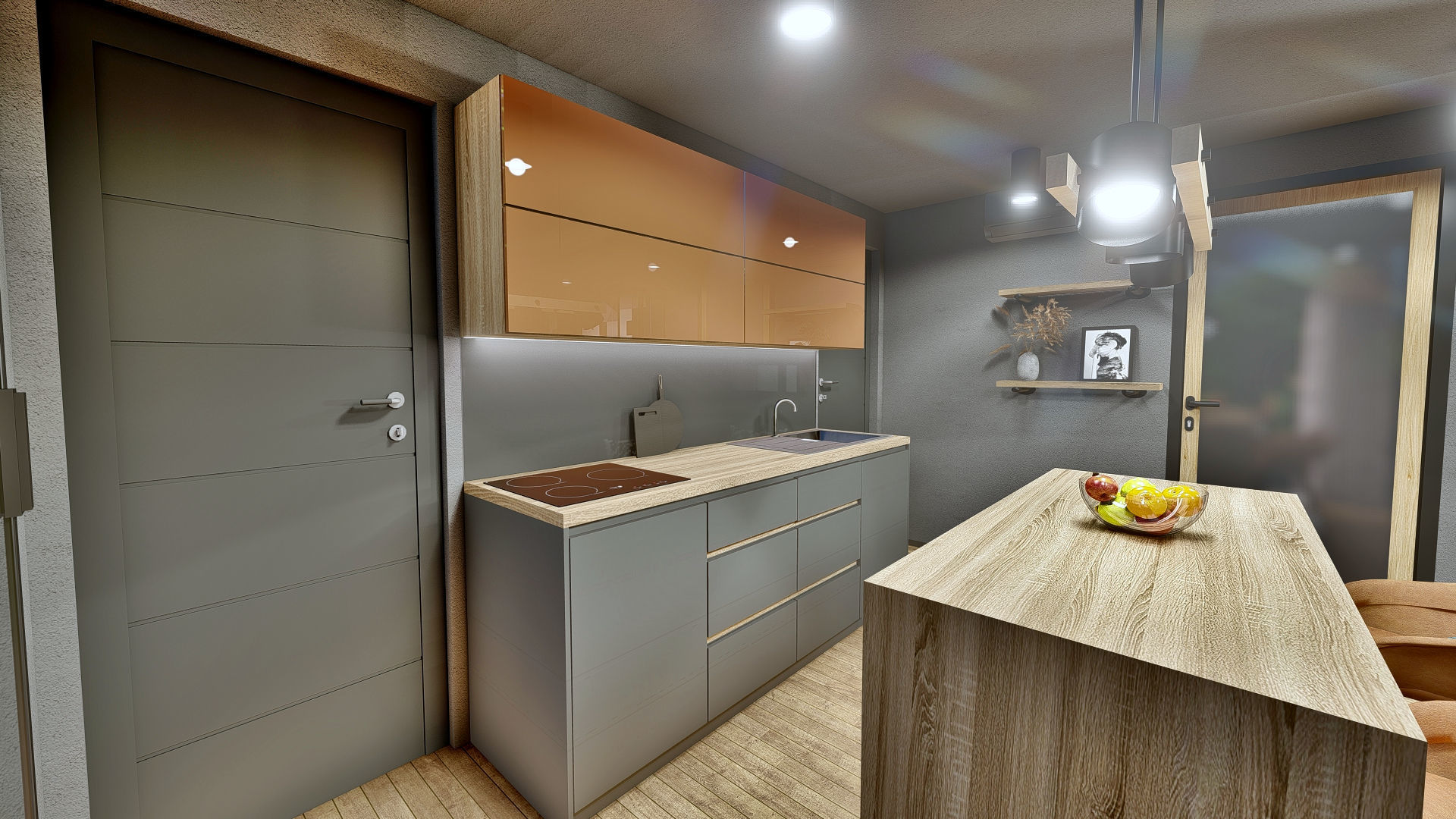 K37 37M2 vacation house residential house container home 3D model_5