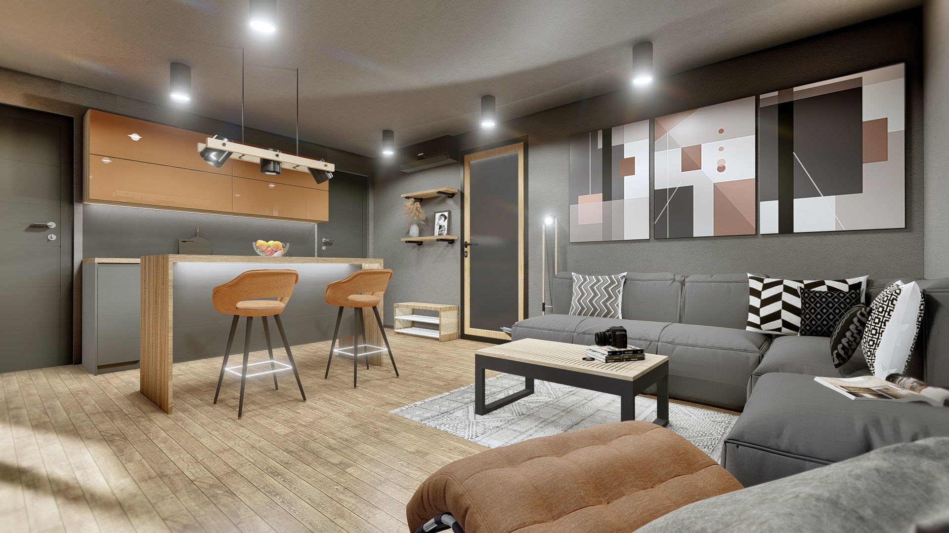 K37 37M2 vacation house residential house container home 3D model_17