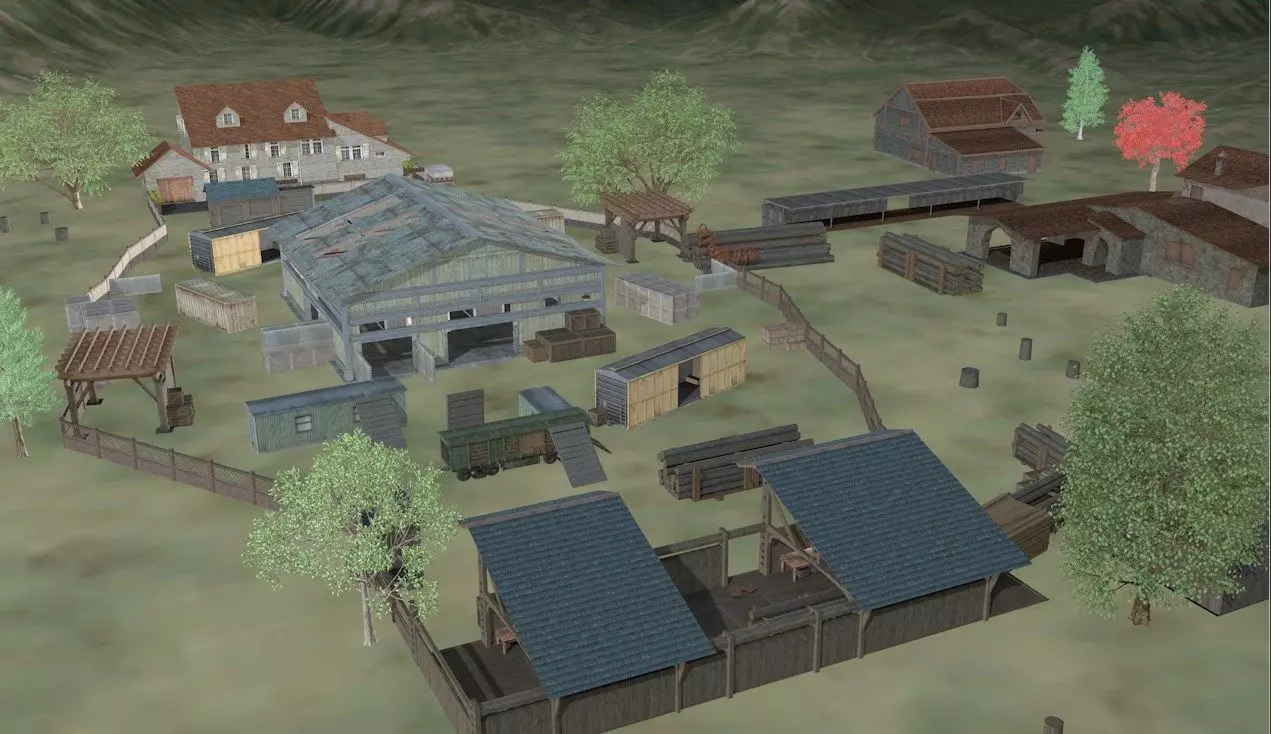 PUBG mobile 3D Full TDM map 3D model