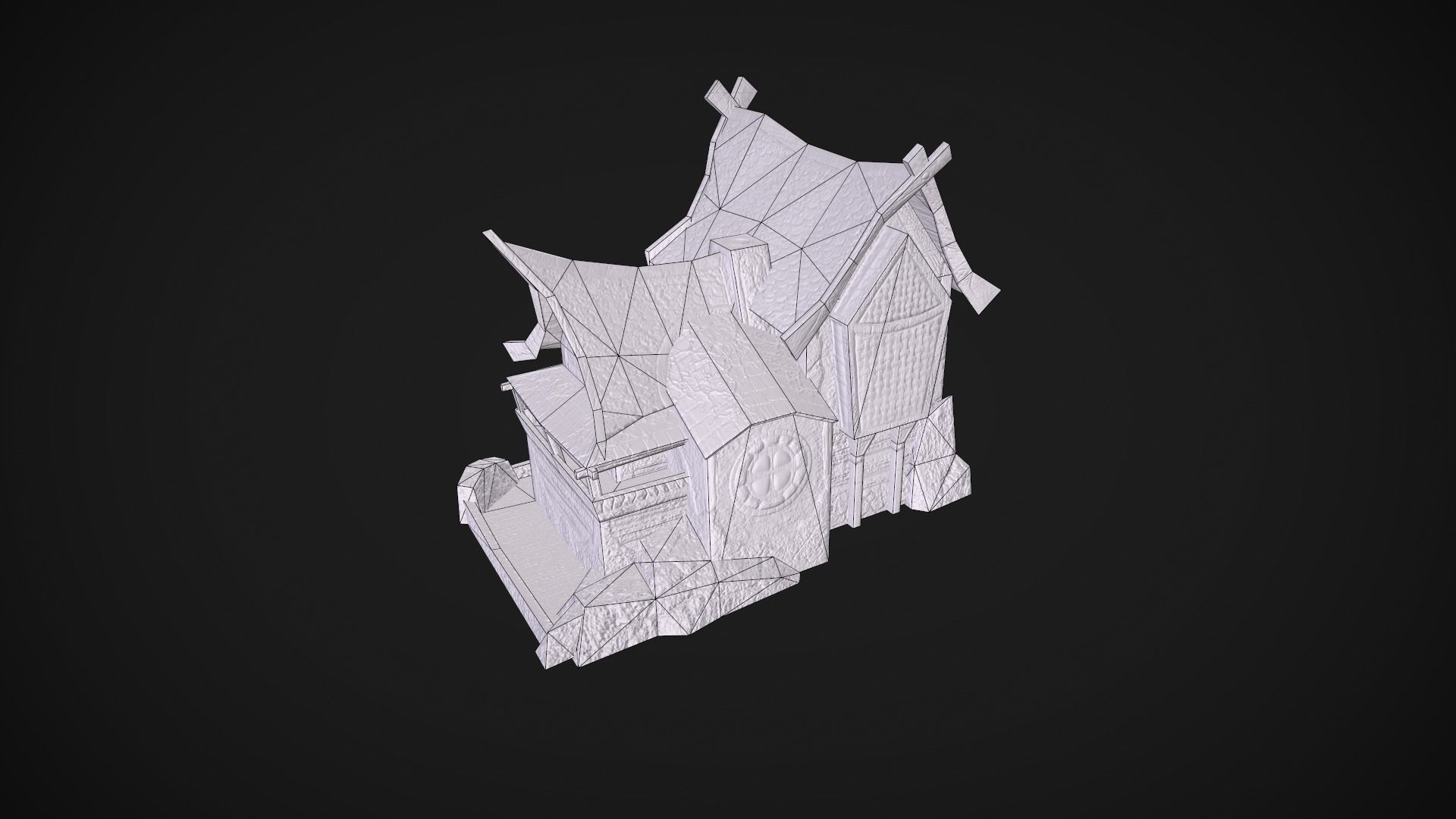 Fantasy House PBR Free low-poly 3D model_6