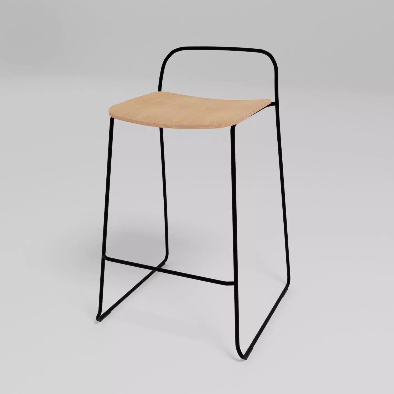 AFI - Stackable sled base low stool - Free 3D model_0