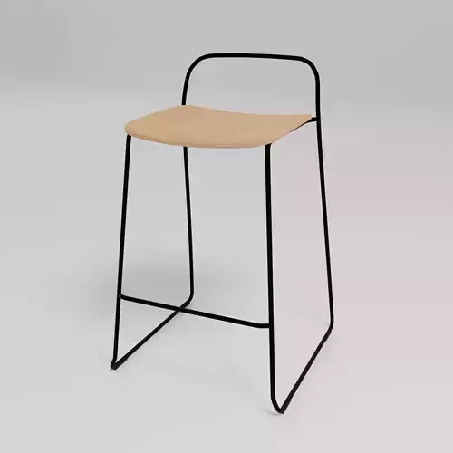 AFI - Stackable sled base low stool -