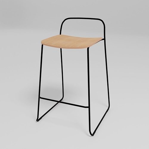 AFI - Stackable sled base low stool - Free 3D model