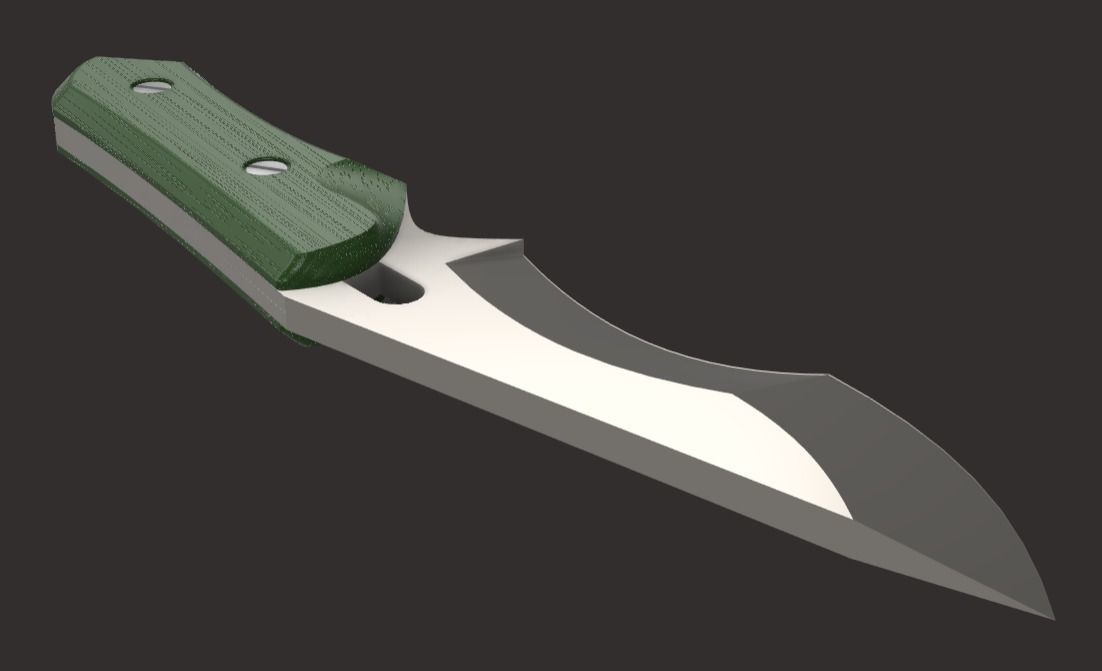 MGS V The Phantom Pain - Quiet combat knife 3D print model_3