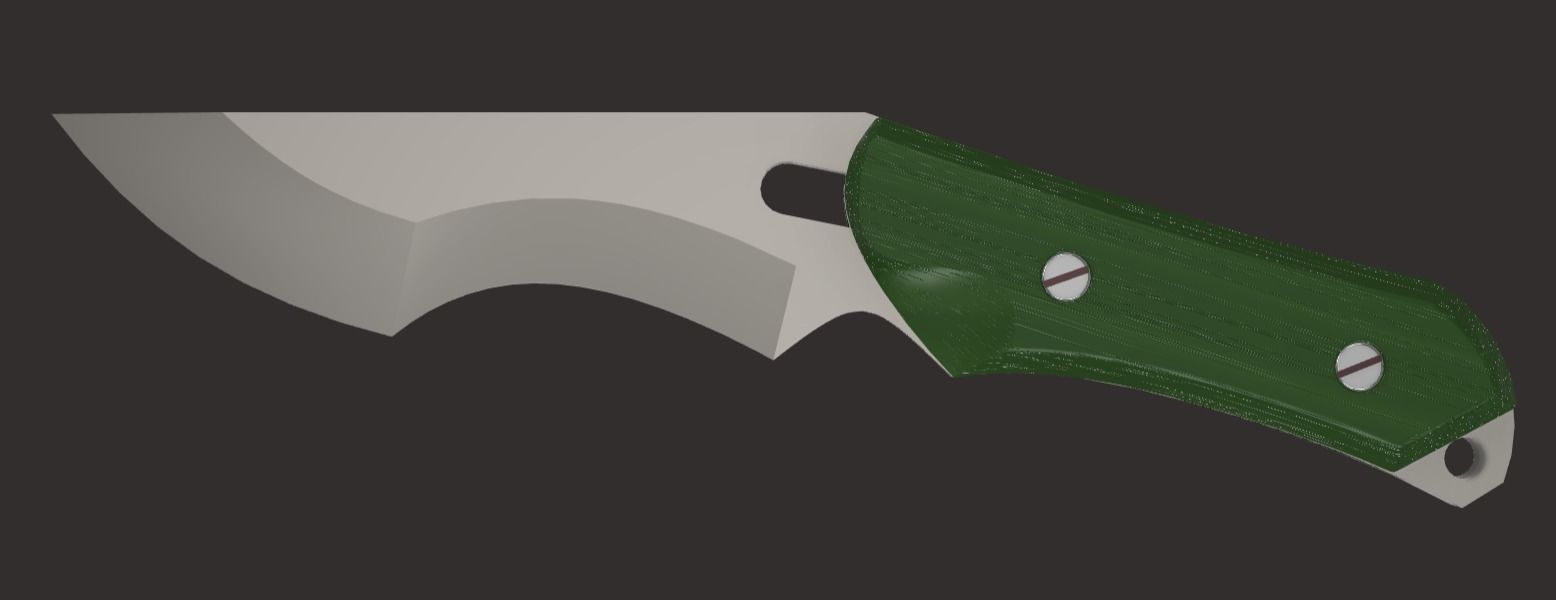 MGS V The Phantom Pain - Quiet combat knife 3D print model_4