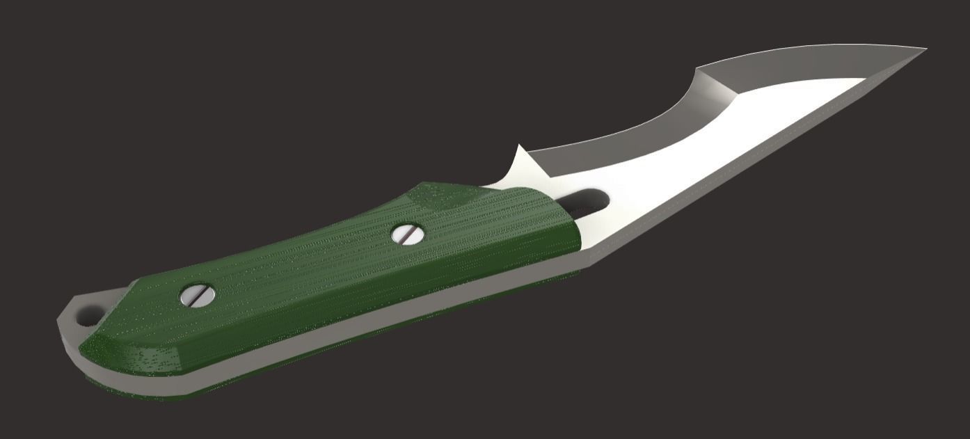MGS V The Phantom Pain - Quiet combat knife 3D print model_2