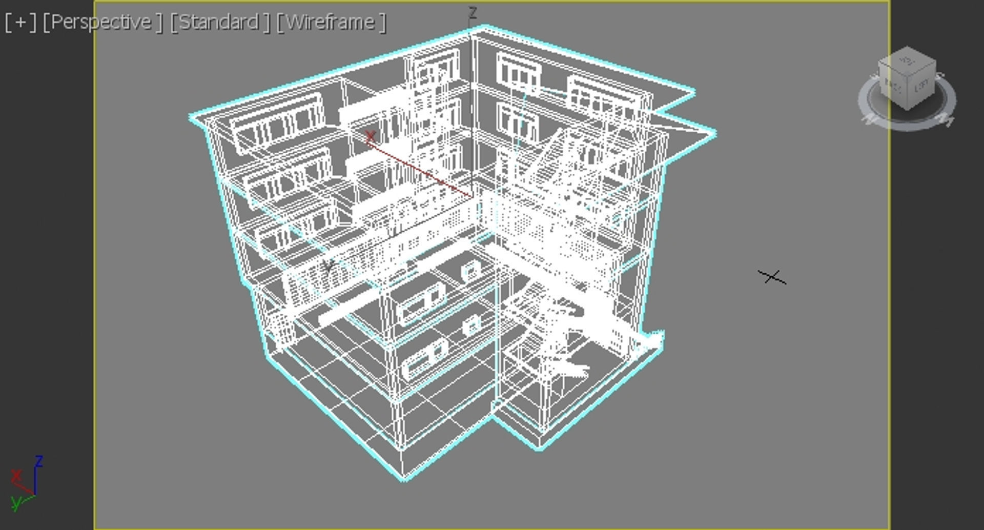 Modern building  3D  3D model_5