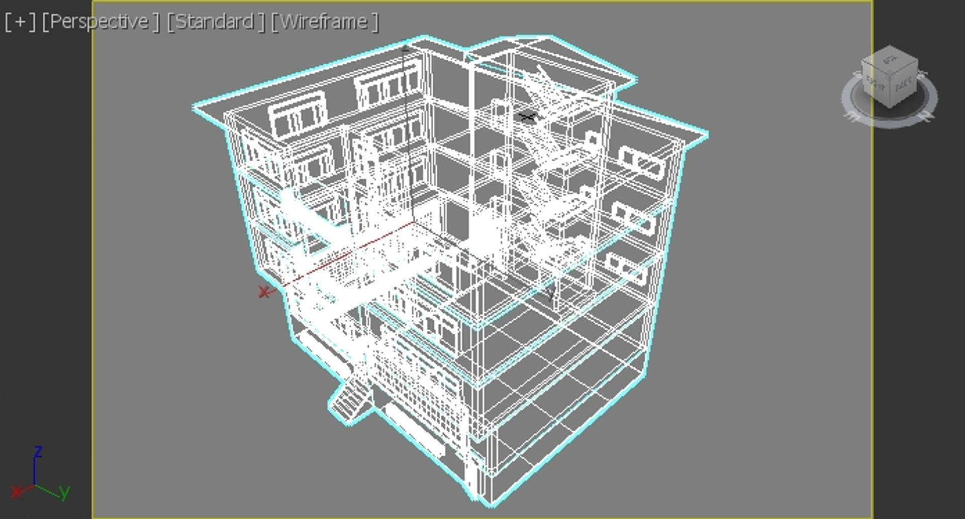Modern building  3D  3D model_4