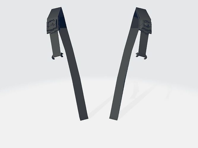 Shoulder Suspenders Low-poly 3D model