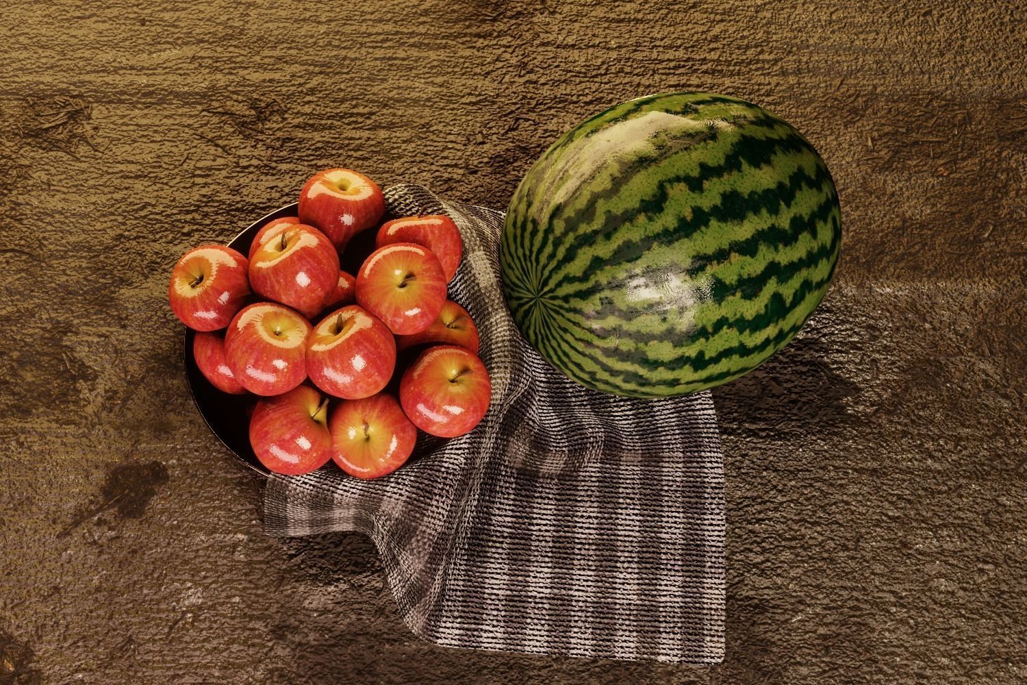 Fruit Basket Free 3D model_3