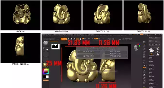 Ganesh gold teddy bear