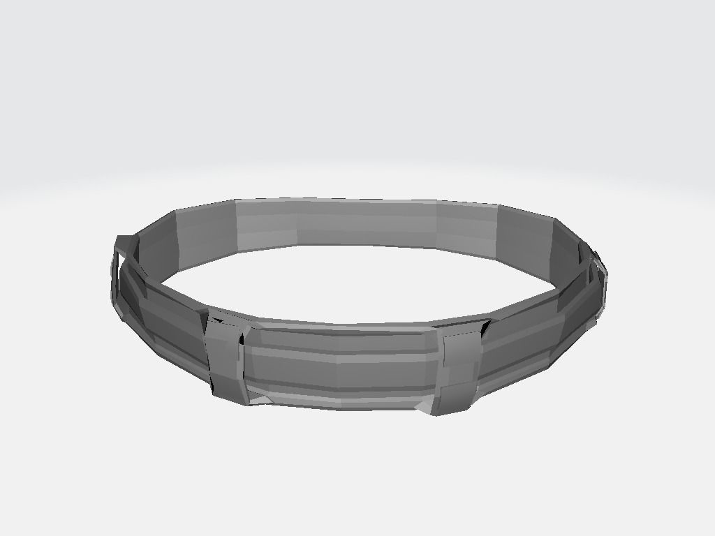Waistband belt Low-poly 3D model_16
