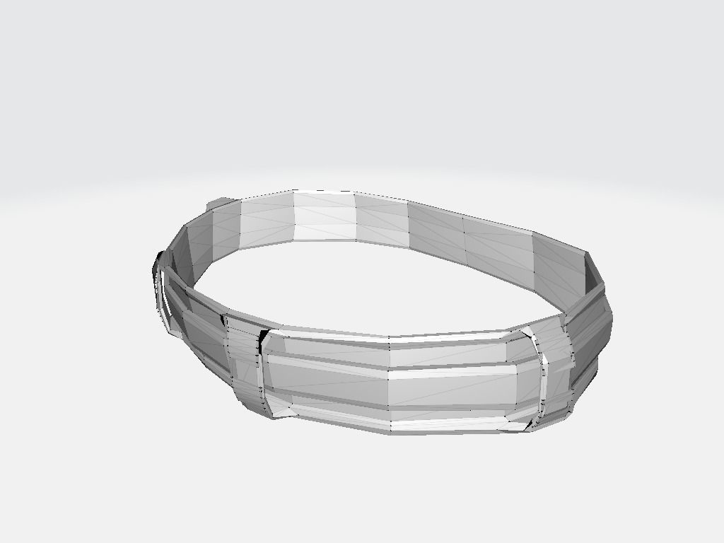 Waistband belt Low-poly 3D model_11