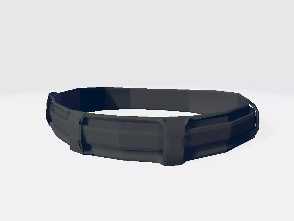 Waistband belt Low-poly 3D model_0