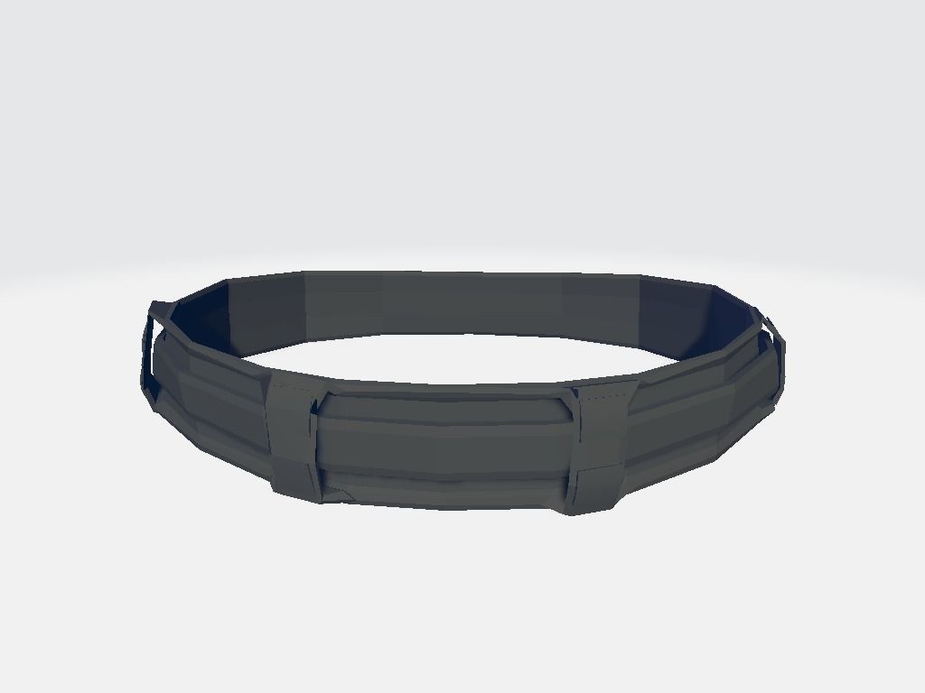 Waistband belt Low-poly 3D model_2