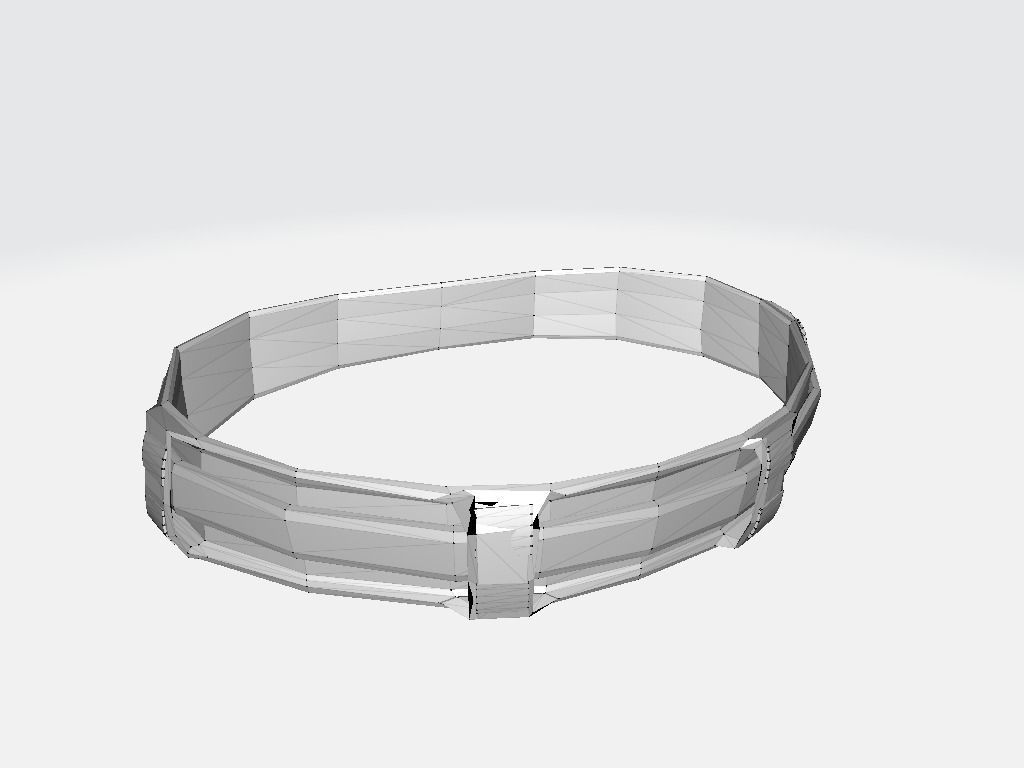 Waistband belt Low-poly 3D model_10