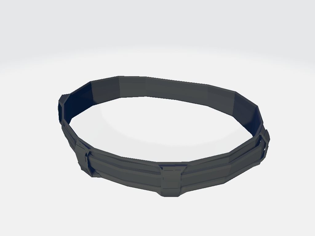 Waistband belt Low-poly 3D model_6