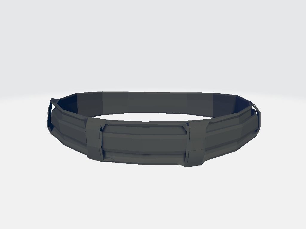 Waistband belt Low-poly 3D model_4