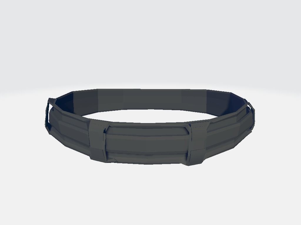 Waistband belt Low-poly 3D model_3