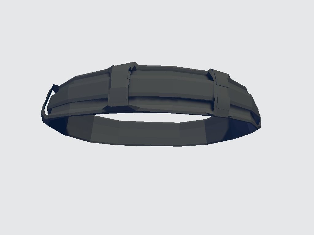 Waistband belt Low-poly 3D model_5