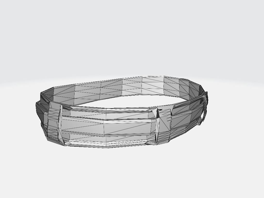 Waistband belt Low-poly 3D model_9