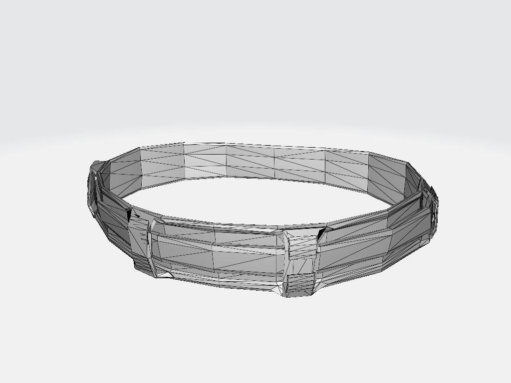 Waistband belt Low-poly 3D model_7