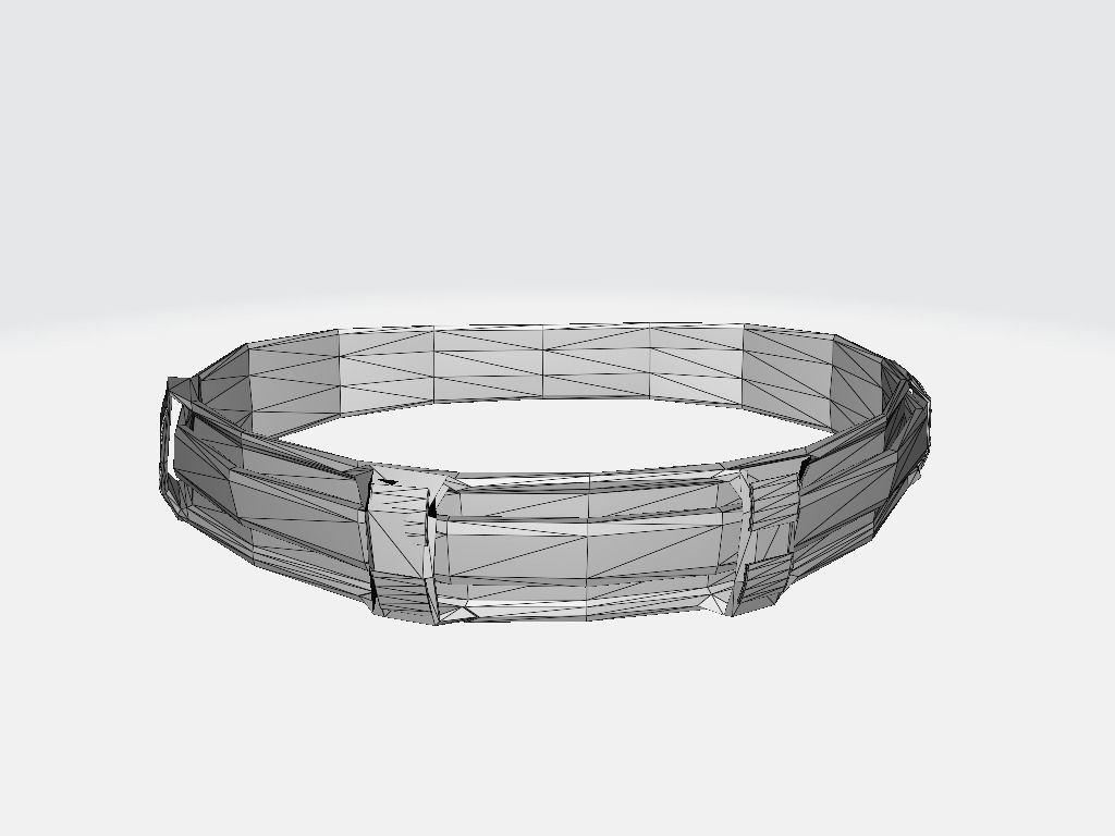 Waistband belt Low-poly 3D model_8