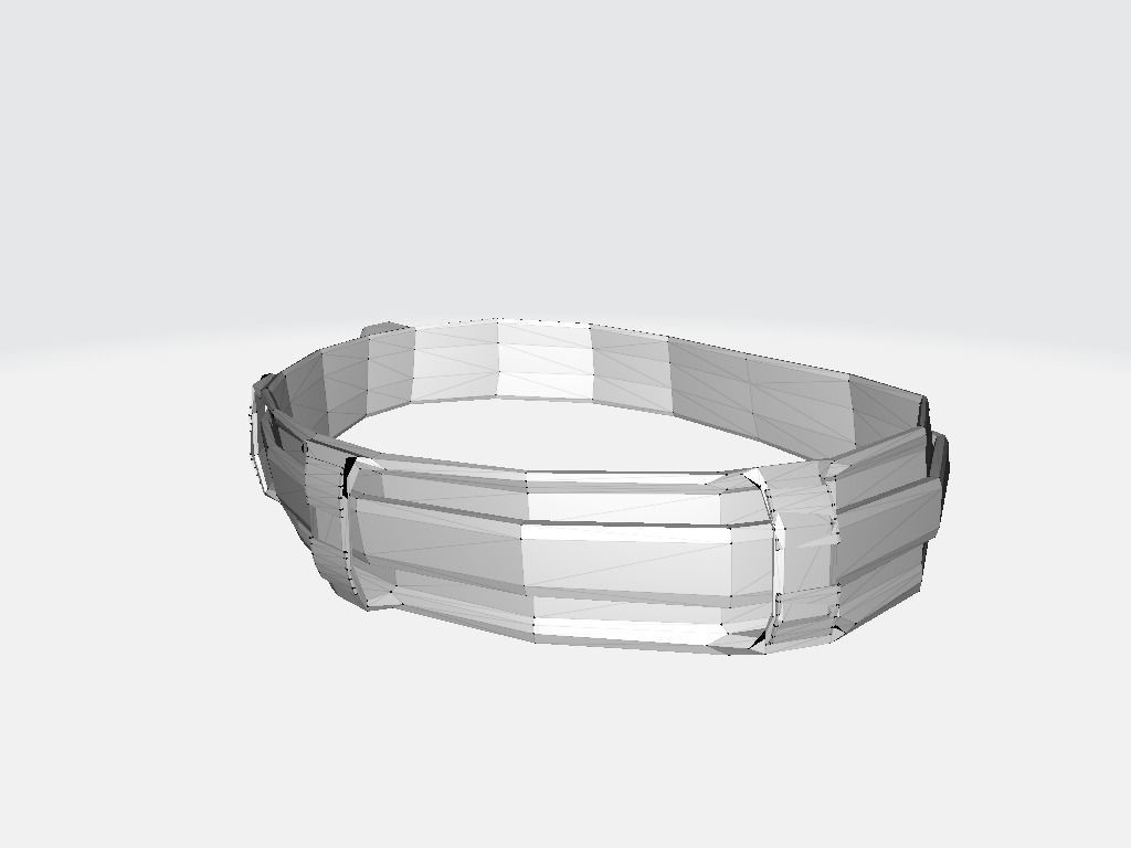 Waistband belt Low-poly 3D model_12