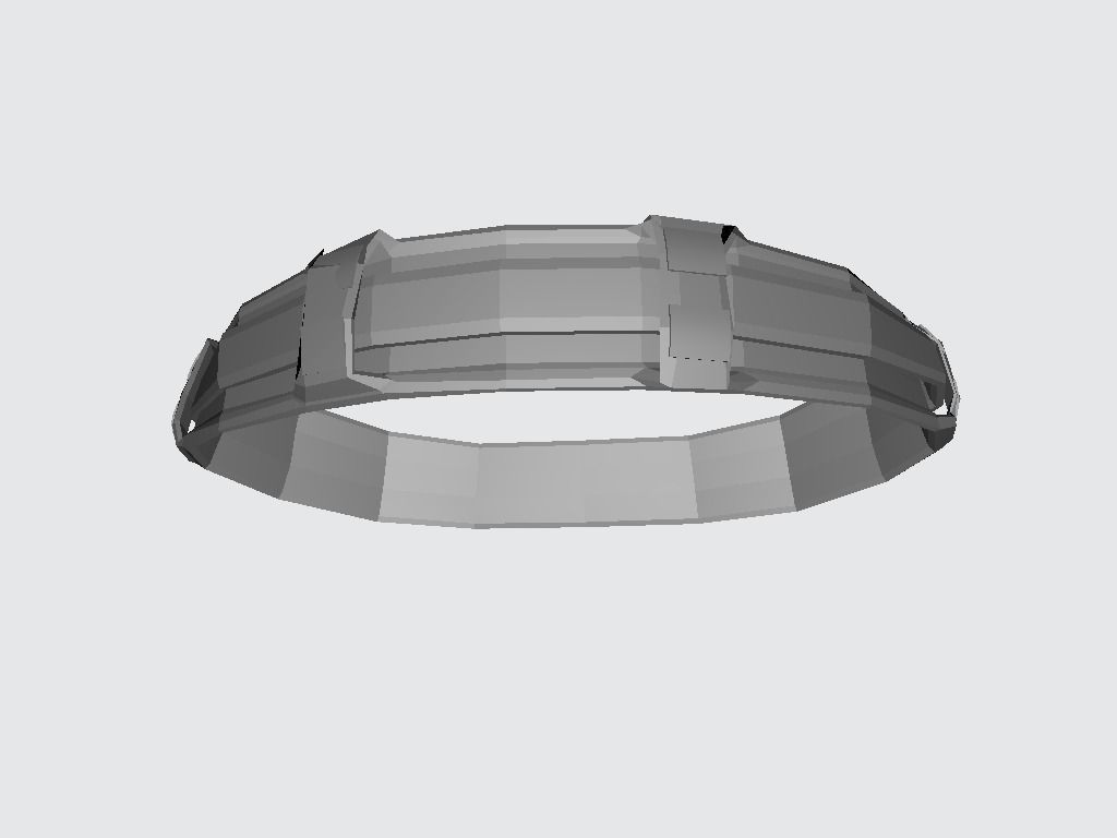 Waistband belt Low-poly 3D model_14