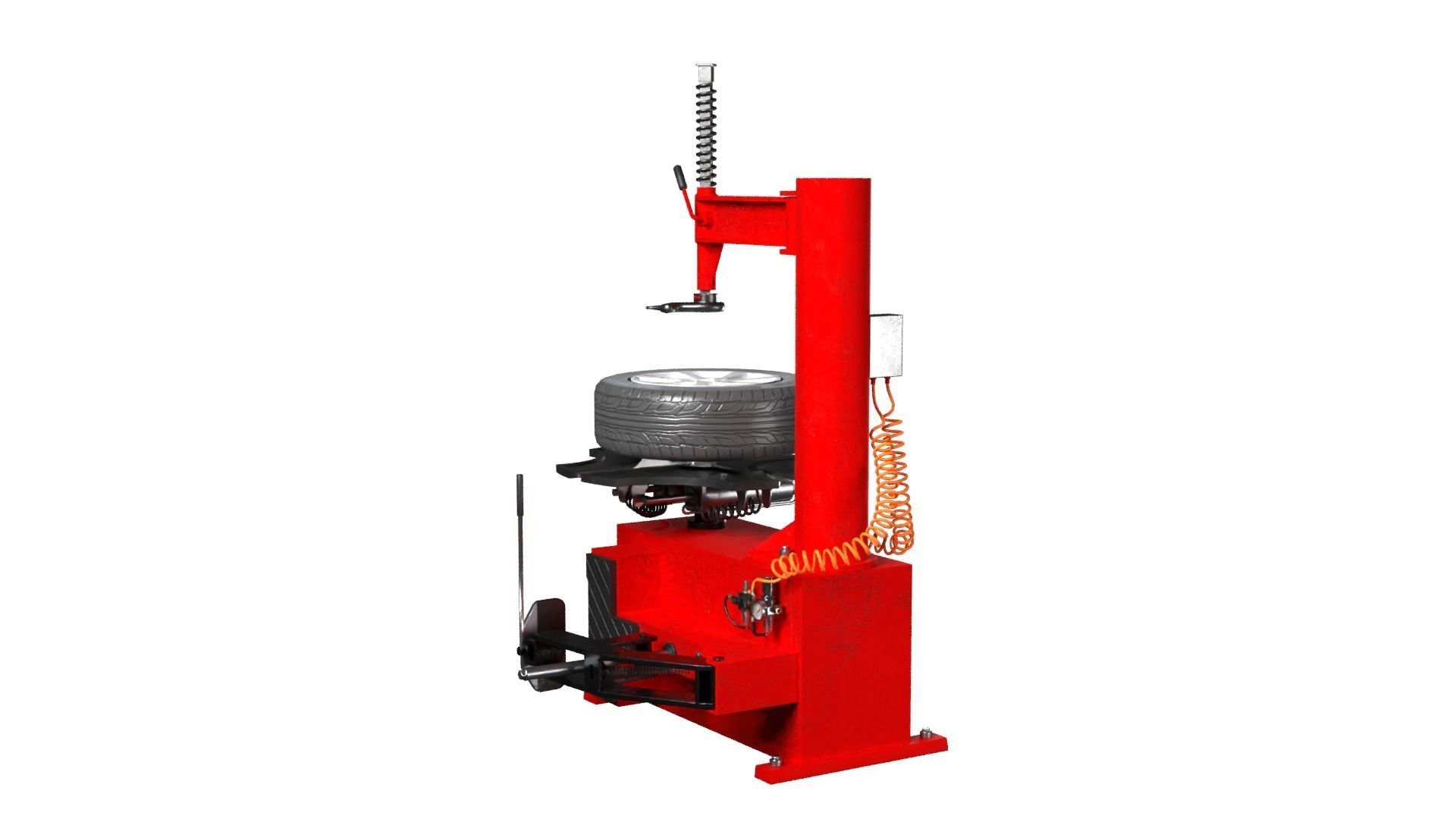 Tire Changer Machine Low-poly 3D model_4