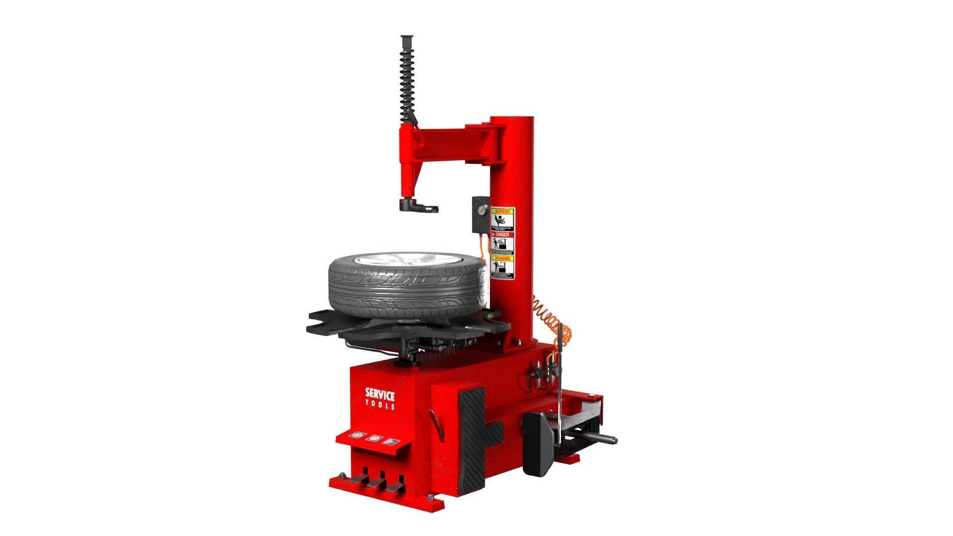 Tire Changer Machine Low-poly 3D model_1