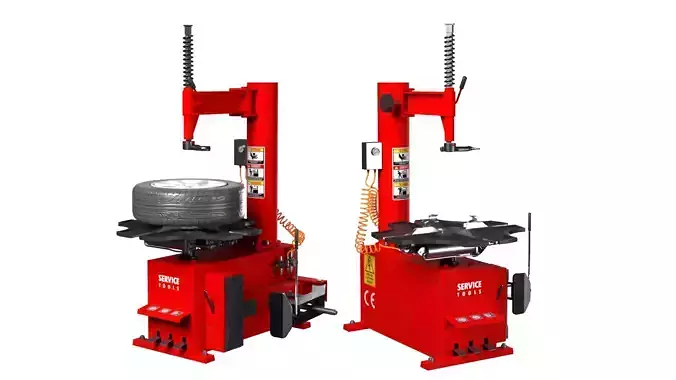 Tire Changer Machine Low-poly 3D model
