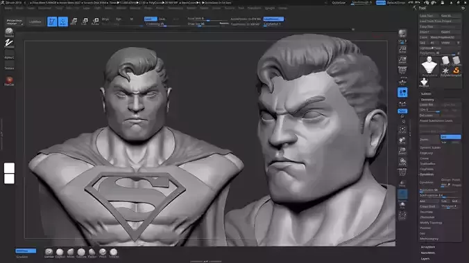 Superman Bust 3d Print 