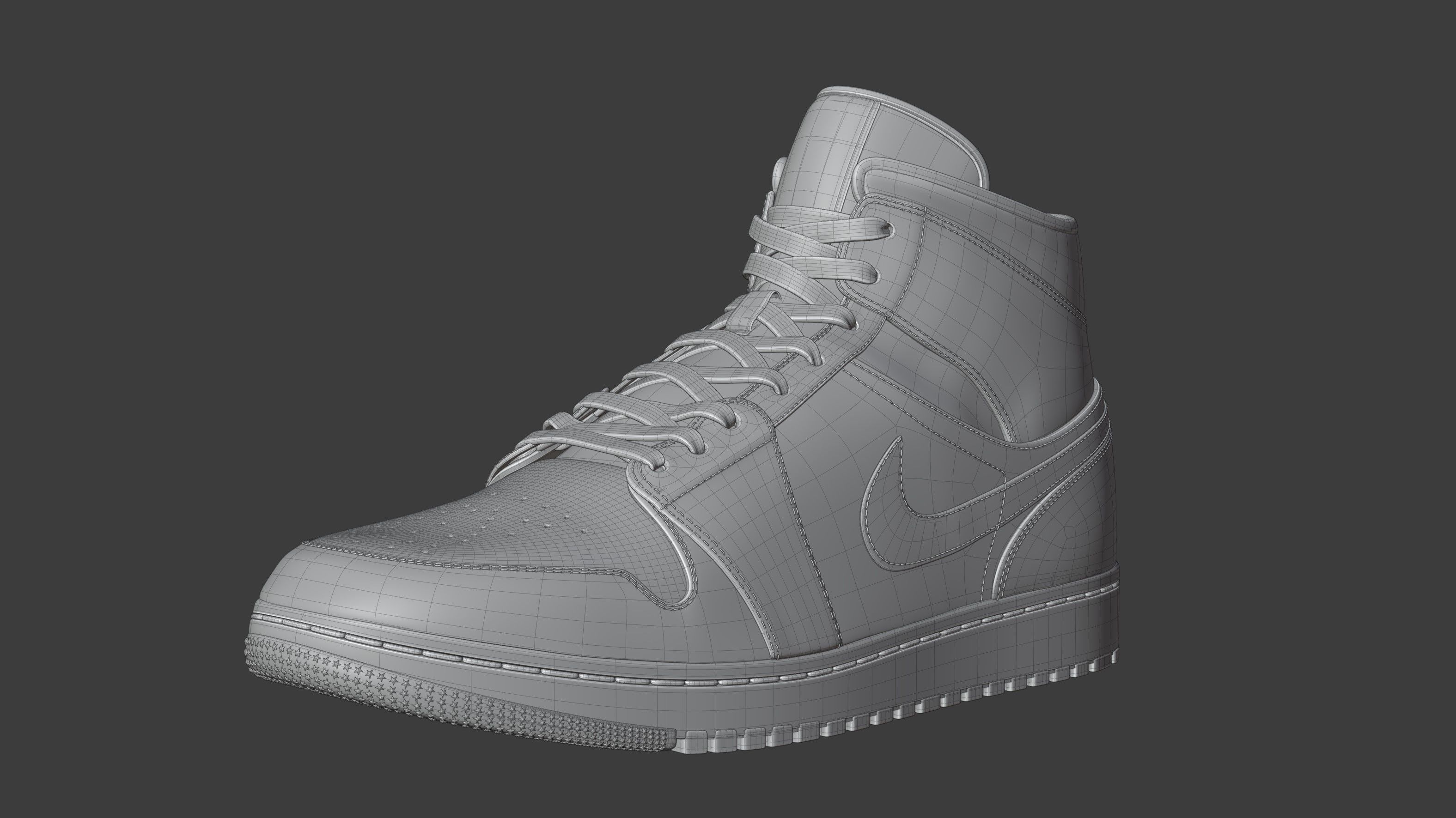 Nike Air Jordan 1 Mid Banned  3D model_17