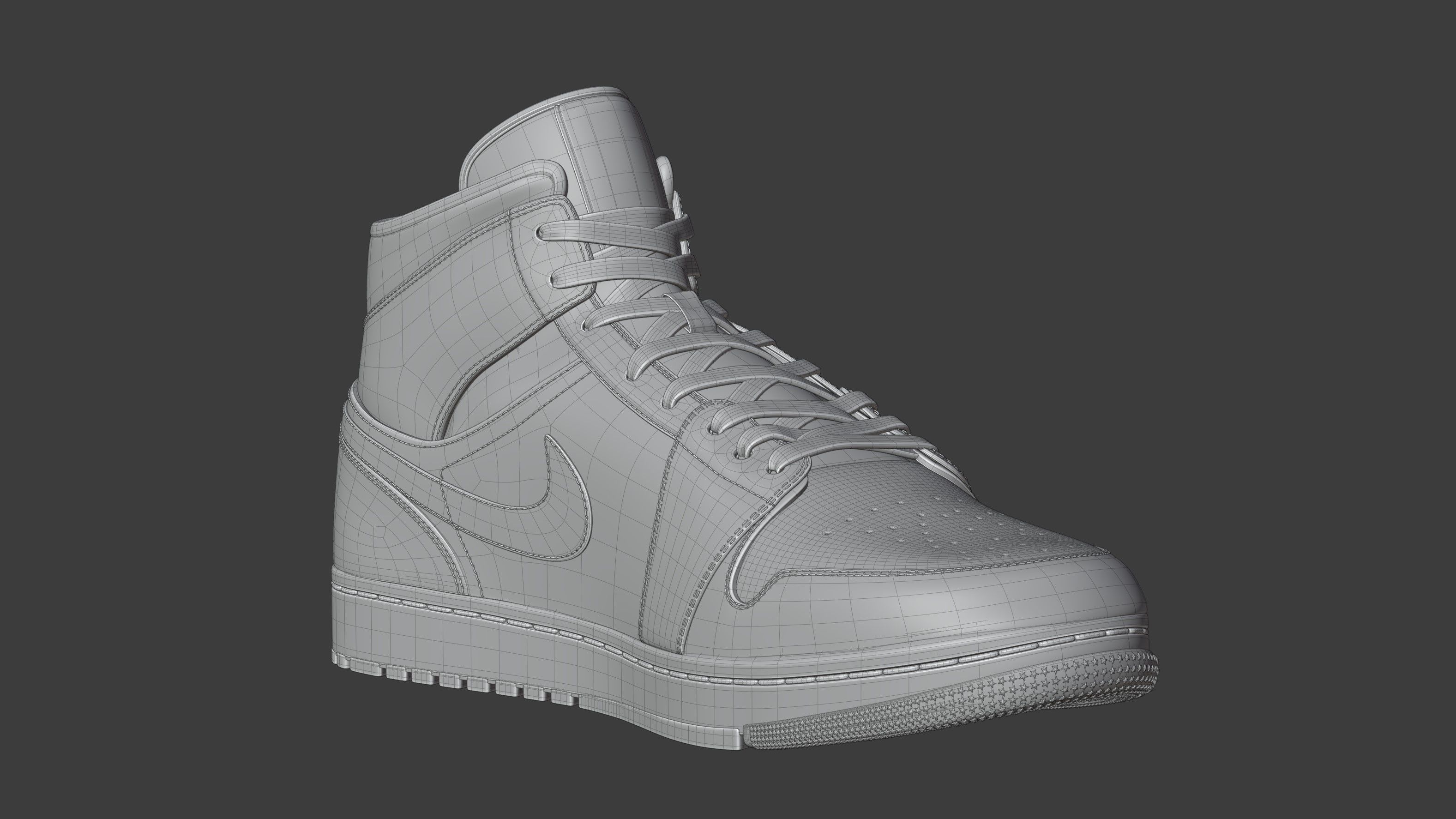 Nike Air Jordan 1 Mid Banned  3D model_19