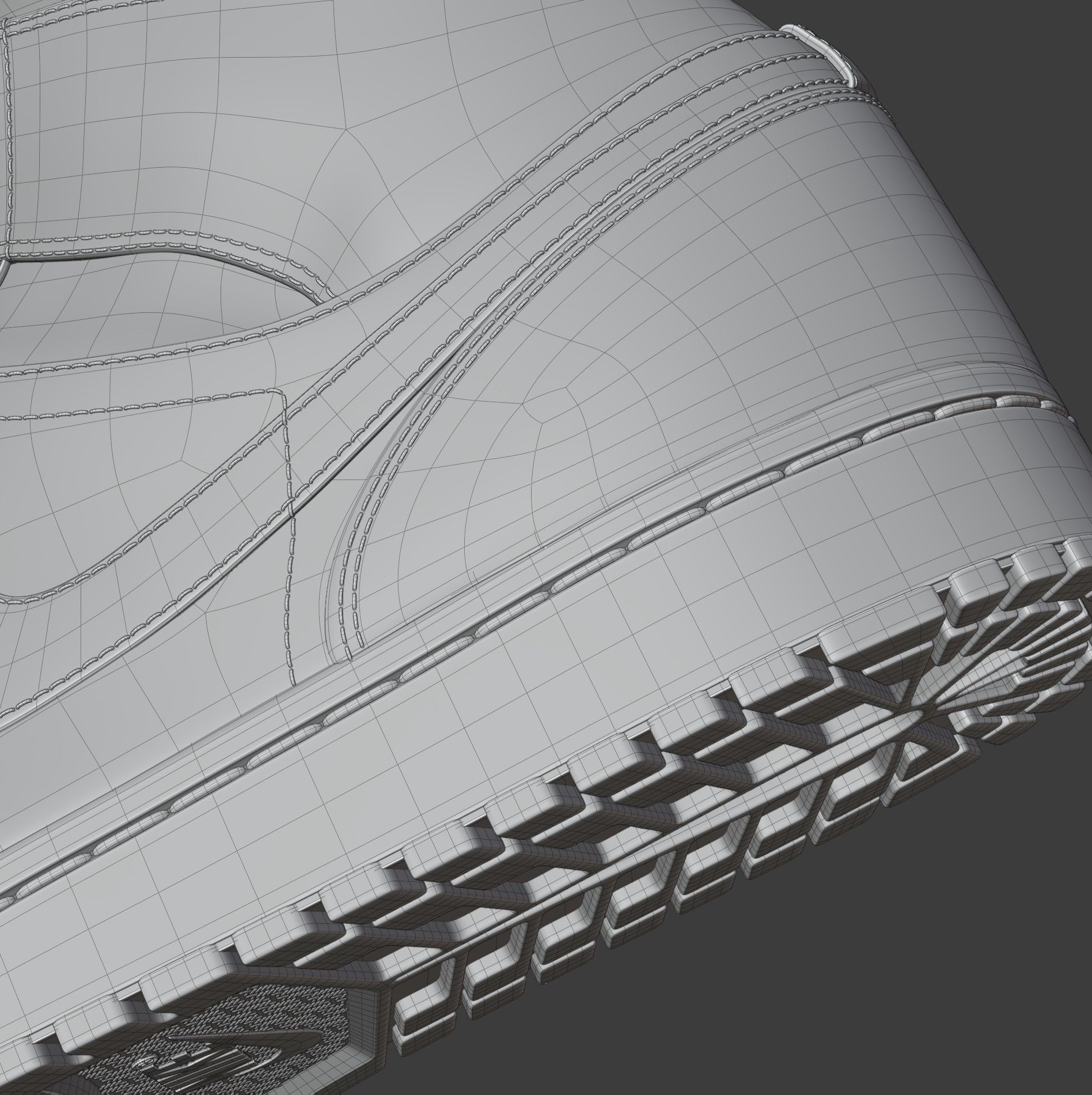 Nike Air Jordan 1 Mid Banned  3D model_4